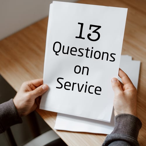 13 service questions